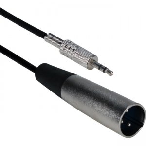 QVS 10ft XLR Male to 3.5mm Male Balanced Audio Cable XLRSM-10