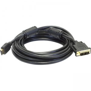 Monoprice 15ft 28AWG Standard HDMI to DVI Adapter Cable with Ferrite Cores, Black 2505