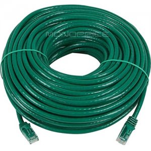 Monoprice FLEXboot Series Cat6 24AWG UTP Ethernet Network Patch Cable, 100ft Green 9859