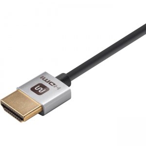 Monoprice Ultra Slim Series High Speed HDMI Cable, 4ft Silver 13583