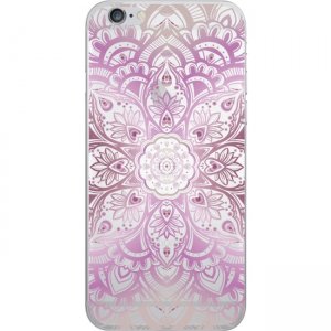 OTM iPhone 7/6/6s Hybrid Clear Phone Case, Mandala Heart Pink & Purple OP-IP7ACG-Z031C