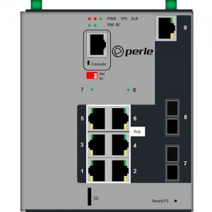 Perle Industrial Managed PoE Switch 07016390 IDS-509F2PP6-C2MD2