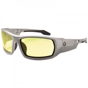 Ergodyne Skullerz Odin Safety Glasses, Gray Frame/Yellow Lens, Nylon/Polycarb EGO50150 50150