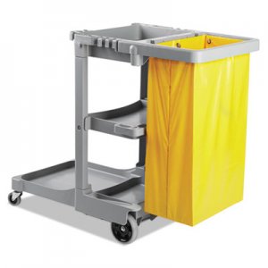 Boardwalk Janitor's Cart, Three-Shelf, 22w x 44d x 38h, Gray BWKJCARTGRA 3485204