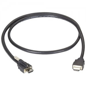 Black Box Locking HDMI to Standard HDMI Cable - 2-m (6.5-ft.) VCL-HDMIS-002M
