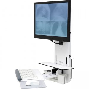 Ergotron StyleView Sit-Stand Vertical Lift, Patient Room (White) 61-080-062