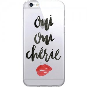 OTM Prints Clear Phone Case, Oui Oui Cherie - iPhone 7/7S OP-IP7V1CG-A-39