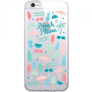 OTM Prints Clear Phone Case, Beach Please Pastels - iPhone 7/7S OP-IP7V1CG-A02-05