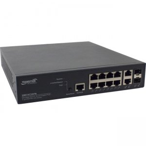 Transition Networks Managed PoE+ Switch SM8TAT2DPB-NA SM8TAT2DPB