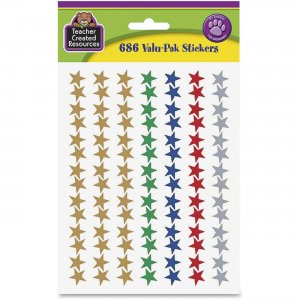 Teacher Created Resources Foil Stars Valu-Pak Stickers 6644 TCR6644