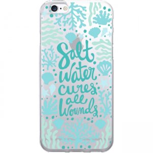 OTM Prints Clear Phone Case, Salt Water Cures Reef Aqua - iPhone 7/7S OP-IP7V1CG-A02-40