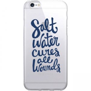 OTM Prints Clear Phone Case, Salt Water Cures Navy - iPhone 7/7S OP-IP7V1CG-A02-44