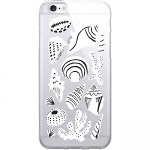 OTM Prints Clear Phone Case, Shell Collection Black & White - iPhone 7/7S OP-IP7V1CG-A02-47