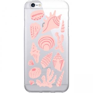 OTM Prints Clear Phone Case, Shell Collection Pink Rose - iPhone 7/7S OP-IP7V1CG-A02-48