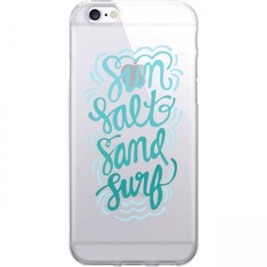 OTM Prints Clear Phone Case, Sun Salt Sand Surf Aqua - iPhone 7/7S OP-IP7V1CG-A02-53
