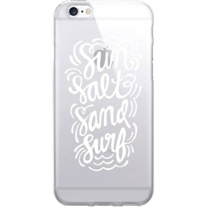 OTM Prints Clear Phone Case, Sun Salt Sand Surf White - iPhone 7/7S OP-IP7V1CG-A02-54