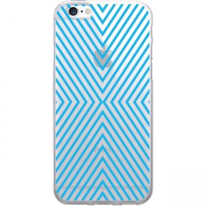 OTM Prints Clear Phone Case, Striped Blue - iPhone 7/7S OP-IP7V1CG-CLS-16