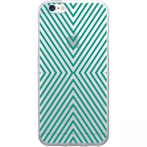 OTM Prints Clear Phone Case, Striped Green - iPhone 7/7S OP-IP7V1CG-CLS-17