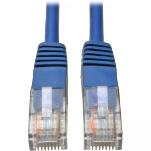 Tripp Lite Cat5e 350 MHz Molded UTP Patch Cable (RJ45 M/M), Blue, 12 ft N002-012-BL