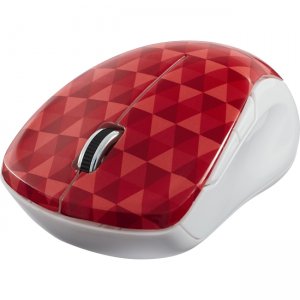 Verbatim Wireless Notebook Multi-Trac Blue LED Mouse - Diamond Pattern Red 99744