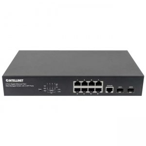 Intellinet 8-Port Gigabit Ethernet PoE+ Web-Managed Switch with 2 SFP Ports 561167