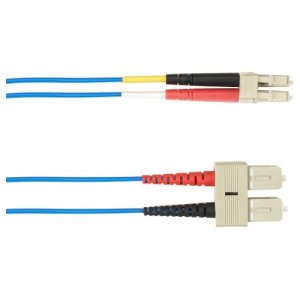 Black Box Duplex Fiber Optic Patch Network Cable FOCMP50-003M-SCLC-BL