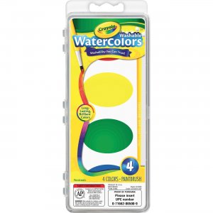 Crayola Washable Nontoxic 4 Watercolor Set 53-0500 CYO530500