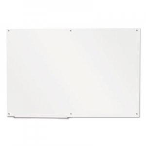 Genpak Frameless Glass Marker Board, 72" x 48", White UNV43234