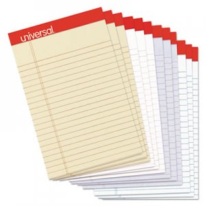 Genpak Fashion Colored Perforated Ruled Writing Pads, Narrow, 5" x 8", 50 Sheets, 1DZ UNV35855