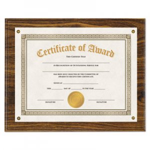 Genpak Award Plaque, 13 1/3" x 11", Walnut UNV76826