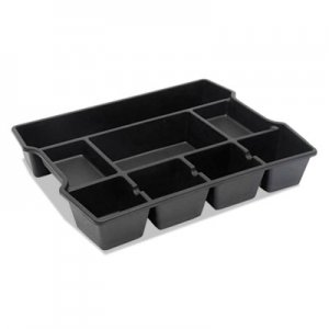 Genpak High Capacity Drawer Organizer, 14 7/8 x 11 7/8 x 2 1/2, Plastic, Black UNV20120