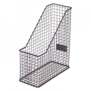 Genpak Vintage Wire Mesh Magazine Holder, Front-Notched Loading, Vintage Bronze UNV20060