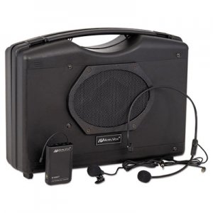 AmpliVox Bluetooth Audio Portable Buddy with Wireless Handsfree Mic, 50W, Black APLSW222A SW222A