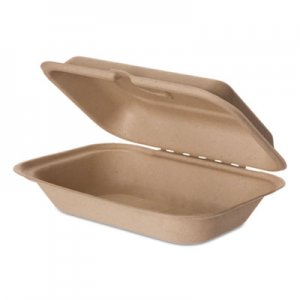Eco-Products Wheat Straw Hinged Clamshell Containers, 6 x 9 x 3, 300/Carton ECOEPHCW96 EPHCW96