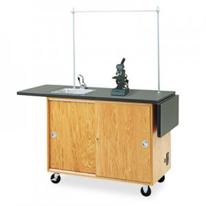 Diversified Woodcrafts Mobile Laboratory Table, Rectangular, 48w x 24d x 36h, Black DVW4121K 4121K