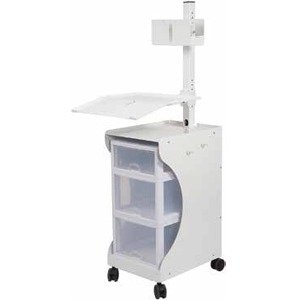 Peerless-AV Mobile Medical Storage Cart with Monitor and PC Mount For Computer Workstation HCC501