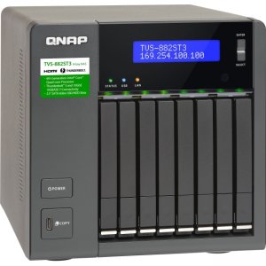 QNAP 8-bay 2.5-inch Thunderbolt 3 NAS with 10GbE Connectivity TVS-882ST3-I7-8G-US TVS-882ST3