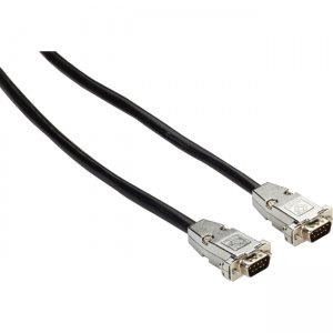 Black Box RS-232 Shielded Cable W/ Metal Hoods DB9M/M 5Ft. Black EDN12BLK-0005-MM