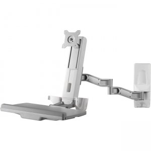 Amer Sit-Stand Spring Arm Wall Mount Computer Workstation Combo System AMR1WSL