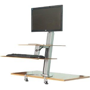 HealthPostures Go Cherry Wood Single Monitor 6302 3 2