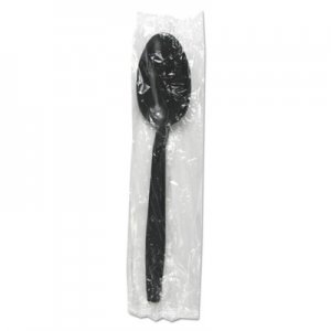 Boardwalk Heavyweight Wrapped Polypropylene Cutlery, Teaspoon, Black, 1000/Carton BWKTSHWPPBIW TSHWPPBIW