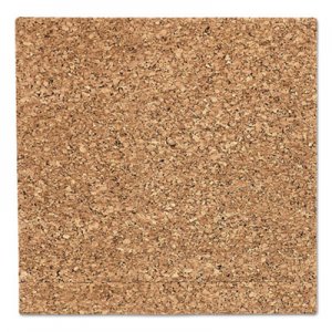 Iceberg Designer Cork Bulletin Board, 18" x 18", Natural ICE35016 35016
