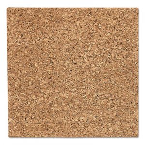 Iceberg Designer Cork Bulletin Board, 18" x 18", Natural ICE35016 35016