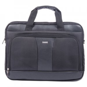 STEBCO Gregory Executive Briefcase, 18" x 9" x 18", Nylon/Synthetic Leather, Black BUGEXB526 EXB526-BLACK