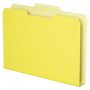 Pendaflex Double Stuff File Folders, 1/3 Cut, Letter, Yellow, 50/Pack PFX54456 54456