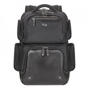 Solo Lexington BackPack, 16.54" x 4.33" x 18.5", Polyester, Black USLEXE7504 EXE750-4