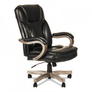 Alera Transitional Series Executive Wood Chair, Black ALETS4119G