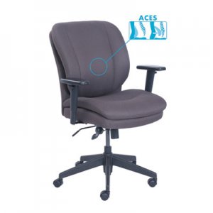 SertaPedic Cosset Ergonomic Task Chair, Gray SRJ48967B 48967B