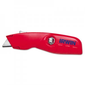IRWIN Self-Retracting Safety Knife, 1 Retractable Blade, Red/Silver IRW2088600 2088600