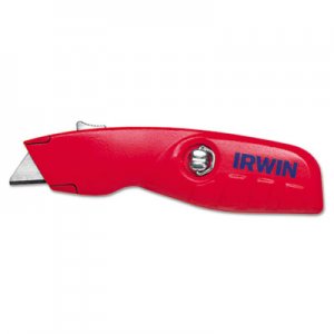 IRWIN Self-Retracting Safety Knife, 1 Retractable Blade, Red/Silver IRW2088600 586-2088600